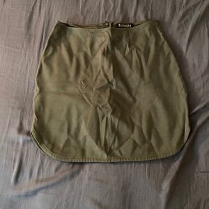 Army green mini skirt